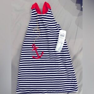 NWT Florence Eiseman knit dress navy and white